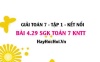 Bài 4.29 SGK Toán 7 tập 1 Kết nối tri thức